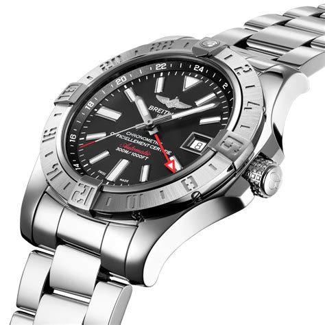 breitling avenger 2 gmt leather strap|Breitling automatic watch.